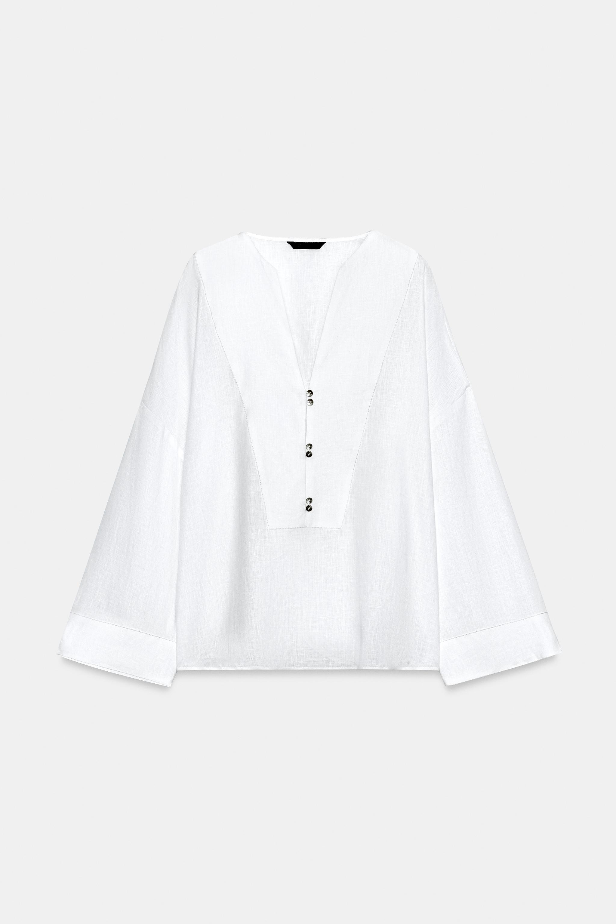 100% LINEN KIMONO SHIRT